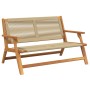 Banco de Jardín Beige 76x122x73 cm Madera Sólida de Acacia de , Sillas de jardín - Ref: Foro24-367825, Precio: 143,58 €, Desc...