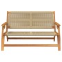 Banco de Jardín Beige 76x122x73 cm Madera Sólida de Acacia de , Sillas de jardín - Ref: Foro24-367825, Precio: 143,58 €, Desc...