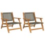 Sillas de Jardín 2 pcs Gris 76x67x73.5 cm Madera Maciza de Acacia de , Sillas de jardín - Ref: Foro24-367828, Precio: 164,51 ...