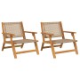 Sillas de Jardín 2 pcs Beige 76x67x73.5 cm Madera de Acacia de , Sillas de jardín - Ref: Foro24-367829, Precio: 164,60 €, Des...