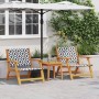 Sillas de Jardín 2 pcs Negro y Blanco 76x67x73 cm Madera Maciza de Acacia de , Sillas de jardín - Ref: Foro24-367830, Precio:...