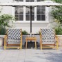 Sillas de Jardín 2 pcs Negro y Blanco 76x67x73 cm Madera Maciza de Acacia de , Sillas de jardín - Ref: Foro24-367830, Precio:...