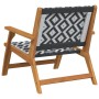 Sillas de Jardín 2 pcs Negro y Blanco 76x67x73 cm Madera Maciza de Acacia de , Sillas de jardín - Ref: Foro24-367830, Precio:...