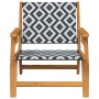 Sillas de Jardín 2 pcs Negro y Blanco 76x67x73 cm Madera Maciza de Acacia de , Sillas de jardín - Ref: Foro24-367830, Precio:...