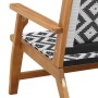 Sillas de Jardín 2 pcs Negro y Blanco 76x67x73 cm Madera Maciza de Acacia de , Sillas de jardín - Ref: Foro24-367830, Precio:...