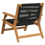 Sillas de jardín 2 pcs Negro 67x77x73 cm Madera maciza de Acacia de , Sillas de jardín - Ref: Foro24-367831, Precio: 194,22 €...