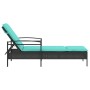 Tumbona con Cojín Negra 63x200x81 cm de Ratán Sintético | Foro24.es | Tu tienda online para hogar, jardín y más Foro24.es
