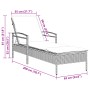 Tumbona con Cojín Negra 63x200x81 cm de Ratán Sintético | Foro24.es | Tu tienda online para hogar, jardín y más Foro24.es