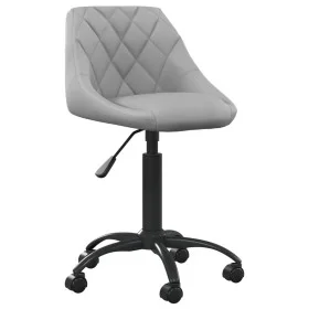 Silla de oficina de terciopelo gris claro de vidaXL, Sillas de oficina - Ref: Foro24-3088846, Precio: 91,02 €, Descuento: %