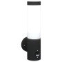 Luz de pared para exterior  con sensor acero inoxidable negro IP44 | Foro24.es | Tu tienda online para hogar, jardín y más Foro24.es