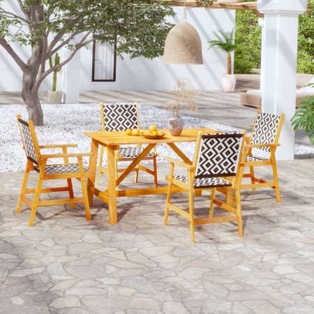 Juego de comedor de jardín 5 piezas madera maciza de acacia de vidaXL, Conjuntos de jardín - Ref: Foro24-3087124, Precio: 378...