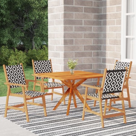 Juego de comedor de jardín 5 piezas madera maciza de acacia de vidaXL, Conjuntos de jardín - Ref: Foro24-3087140, Precio: 404...