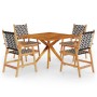 Juego de comedor de jardín 5 piezas madera maciza de acacia de vidaXL, Conjuntos de jardín - Ref: Foro24-3087140, Precio: 404...