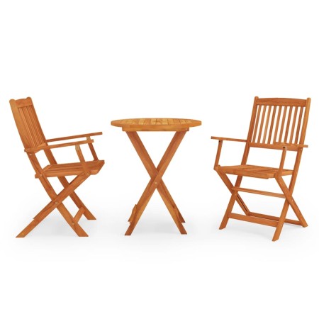 Set de comedor de jardín plegable 3 pzas madera eucalipto de vidaXL, Conjuntos de jardín - Ref: Foro24-3087159, Precio: 151,1...