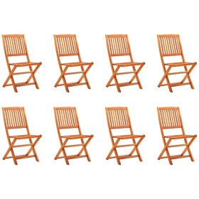 Sillas de jardín plegables 8 pzas madera maciza de eucalipto de vidaXL, Sillas de jardín - Ref: Foro24-3087150, Precio: 321,1...