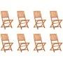 Sillas de jardín plegables 8 pzas madera maciza de eucalipto de vidaXL, Sillas de jardín - Ref: Foro24-3087150, Precio: 308,2...