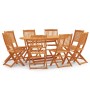 Set de comedor de jardín plegable 9 pzas madera eucalipto de vidaXL, Conjuntos de jardín - Ref: Foro24-3087158, Precio: 452,1...