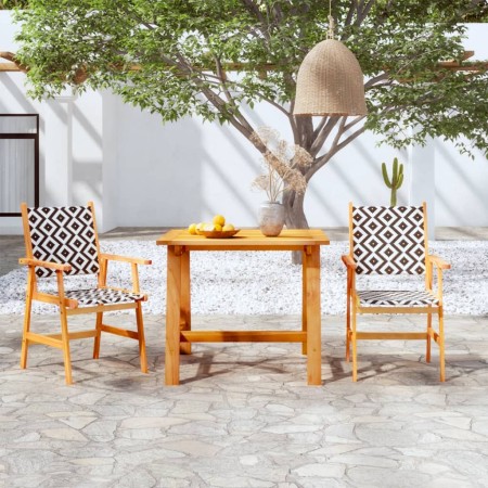 Juego de comedor de jardín 3 piezas madera maciza de acacia de vidaXL, Conjuntos de jardín - Ref: Foro24-3087122, Precio: 225...