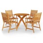 Juego de comedor de jardín 5 piezas madera maciza de acacia de vidaXL, Conjuntos de jardín - Ref: Foro24-3087129, Precio: 427...