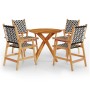 Juego de comedor de jardín 5 piezas madera maciza de acacia de vidaXL, Conjuntos de jardín - Ref: Foro24-3087131, Precio: 362...