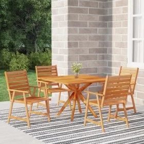 Juego de comedor de jardín 5 piezas madera maciza de acacia de vidaXL, Conjuntos de jardín - Ref: Foro24-3087139, Precio: 468...