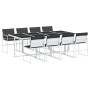 Juego de comedor de jardín 9 pzas con cojines textilene blanco en Conjuntos de jardín | Comprar online en Foru.es