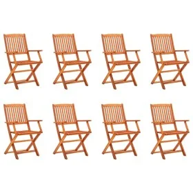Sillas de jardín plegables 8 pzas madera maciza de eucalipto de vidaXL, Sillas de jardín - Ref: Foro24-3087148, Precio: 331,3...