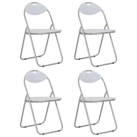 Sillas de comedor plegables 4 unidades cuero sintético blanco en Sillas de comedor | Comprar online en Foru.es