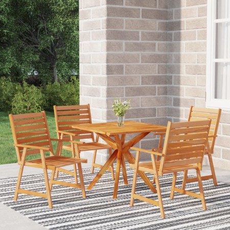 Juego de comedor de jardín 5 piezas madera maciza de acacia de vidaXL, Conjuntos de jardín - Ref: Foro24-3087136, Precio: 433...