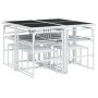 Juego de comedor de jardín 9 pzas con cojines textilene blanco en Conjuntos de jardín | Comprar online en Foru.es