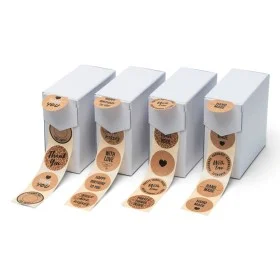 rillprint Gift Stickers 250 Pieces 4 Rolls Brown by rillprint, labeling tape - Ref: Foro24-441045, Price: 26,15 €, Discount: %