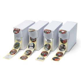 rillprint Pegatinas de regalo 250 piezas 4 rollos metálico de rillprint, Cinta para etiquetar - Ref: Foro24-441046, Precio: 2...