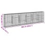 Cesta de gaviones con cubierta hierro galvanizado 600x50x150 cm en Macetas y jardineras | Comprar online en Foru.es