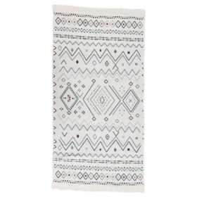 Alfombra de algodón beige y azul 120x180 cm de vidaXL, Alfombras - Ref: Foro24-340108, Precio: 37,29 €, Descuento: %