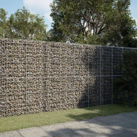 Cesta de gaviones con cubierta hierro galvanizado 300x50x200 cm en Macetas y jardineras | Comprar online en Foru.es