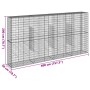 Cesta de gaviones con cubierta hierro galvanizado 400x50x200 cm en Macetas y jardineras | Comprar online en Foru.es