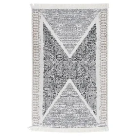 Alfombra de algodón negra y gris 160x230 cm de vidaXL, Alfombras - Ref: Foro24-340091, Precio: 53,87 €, Descuento: %