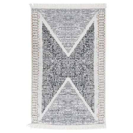Alfombra de algodón negra y gris 160x230 cm de vidaXL, Alfombras - Ref: Foro24-340091, Precio: 53,87 €, Descuento: %