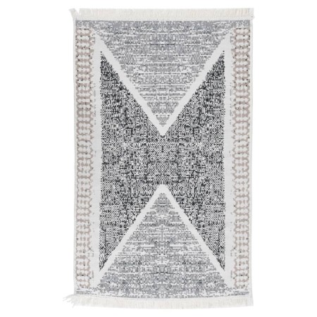 Alfombra de algodón negra y gris 160x230 cm de vidaXL, Alfombras - Ref: Foro24-340091, Precio: 54,47 €, Descuento: %