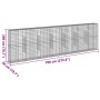 Cesta de gaviones con cubierta hierro galvanizado 700x50x200 cm en Macetas y jardineras | Comprar online en Foru.es