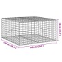 Cesta de gaviones con cubierta hierro galvanizado 100x100x50 cm en Macetas y jardineras | Comprar online en Foru.es