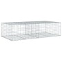 Cesta de gaviones con cubierta hierro galvanizado 200x100x50 cm en Macetas y jardineras | Comprar online en Foru.es
