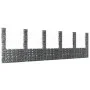 Cesta de gaviones forma de U 6 postes de hierro 620x20x200 cm de vidaXL, Paneles de vallas - Ref: Foro24-151293, Precio: 385,...