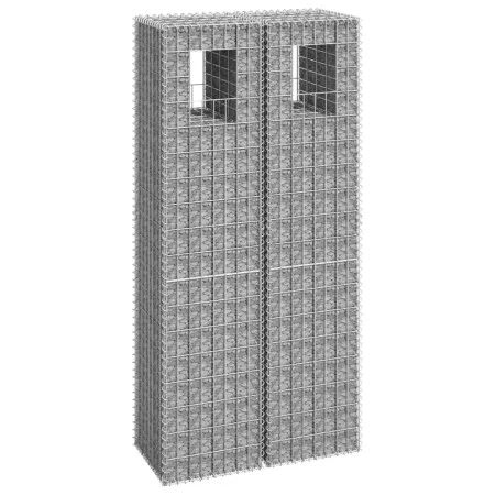 Cestas postes de gaviones 2 unidades hierro 40x40x180 cm de vidaXL, Postes de cerca - Ref: Foro24-151265, Precio: 93,40 €, De...