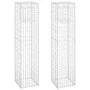 2 units of gabion basket posts, iron, 40x40x180 cm by vidaXL, fence posts - Ref: Foro24-151265, Price: 93,40 €, Discount: %