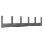 Cesta de gaviones forma de U 6 postes de hierro 620x20x150 cm de vidaXL, Paneles de vallas - Ref: Foro24-151286, Precio: 217,...