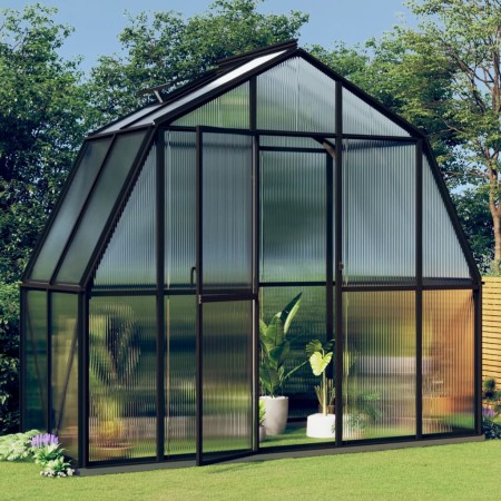 Invernadero con estructura de aluminio gris antracita 3,3 m² de vidaXL, Invernaderos - Ref: Foro24-317824, Precio: 545,37 €, ...