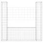 Gabionenkorb in U-Form, 2 Eisenpfosten, 140x20x150 cm. von vidaXL, Zaunpaneele - Ref: Foro24-151282, Preis: 59,97 €, Rabatt: %