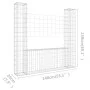 Gabionenkorb in U-Form, 2 Eisenpfosten, 140x20x150 cm. von vidaXL, Zaunpaneele - Ref: Foro24-151282, Preis: 59,97 €, Rabatt: %