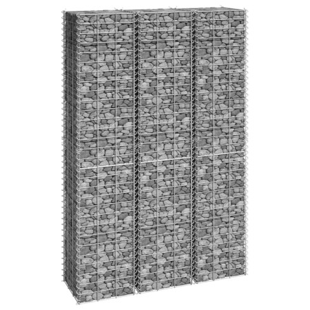 Arriates de gaviones 3 unidades hierro 30x30x150 cm de vidaXL, Maceteros y jardineras - Ref: Foro24-151250, Precio: 77,60 €, ...